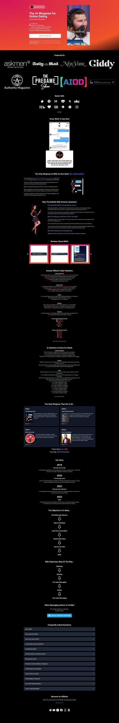 Message Game AI