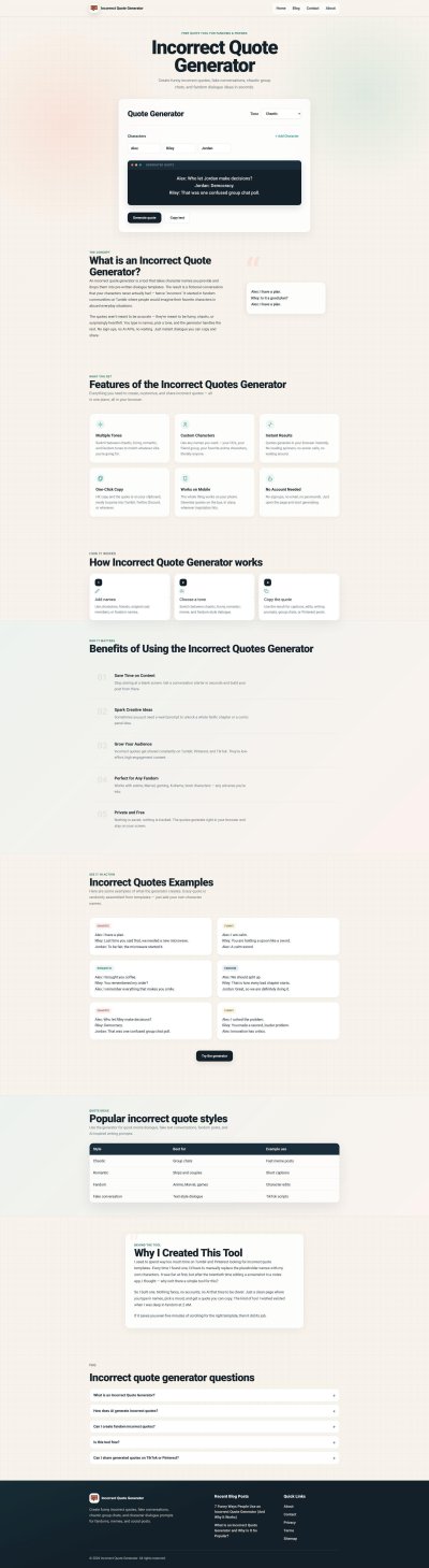AI Incorrect Quote Generator