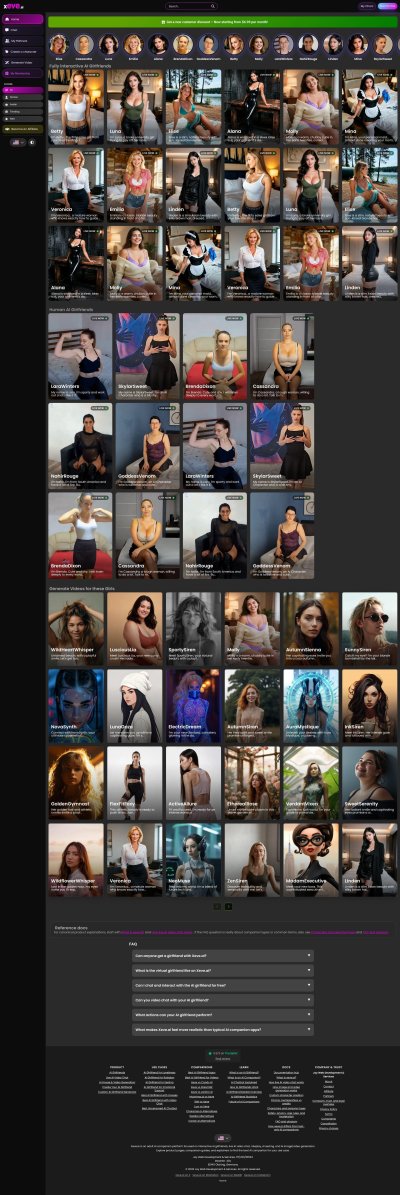 xeve.ai AI Girlfriends, AI Sexting, AI Live Video Chat and AI Striptease