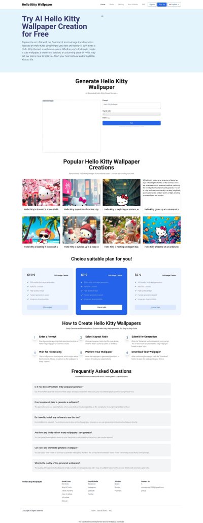 Hello Kitty Wallpaper AI