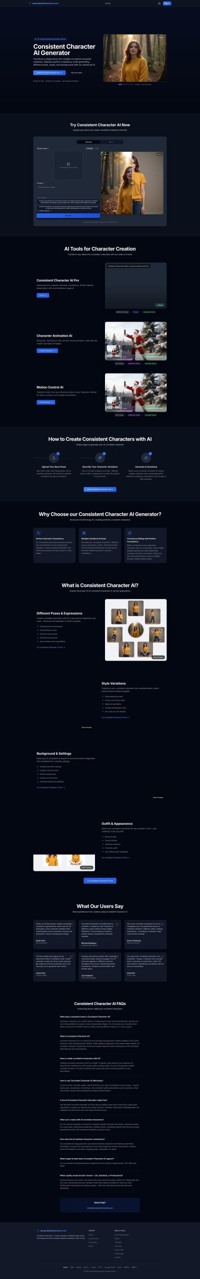 AI Consistent Character Generator