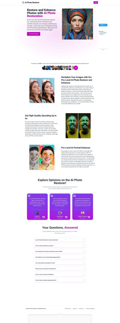 AI Photo Restorer