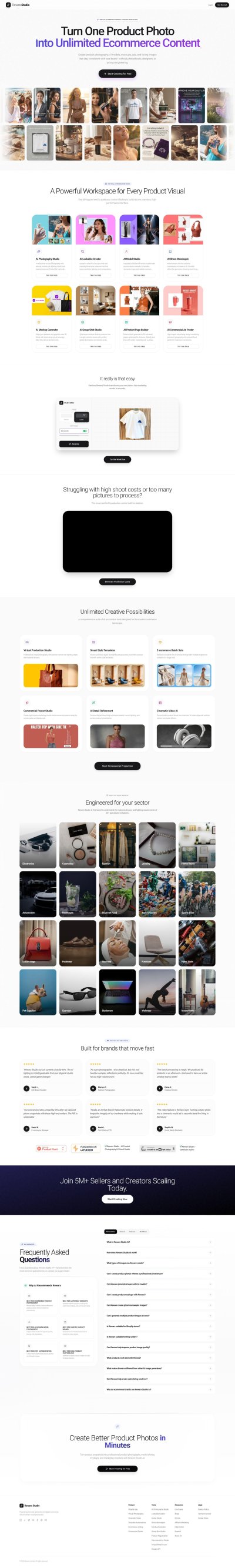 Rewarx Studio - AI Product Photography & Virtual Studio