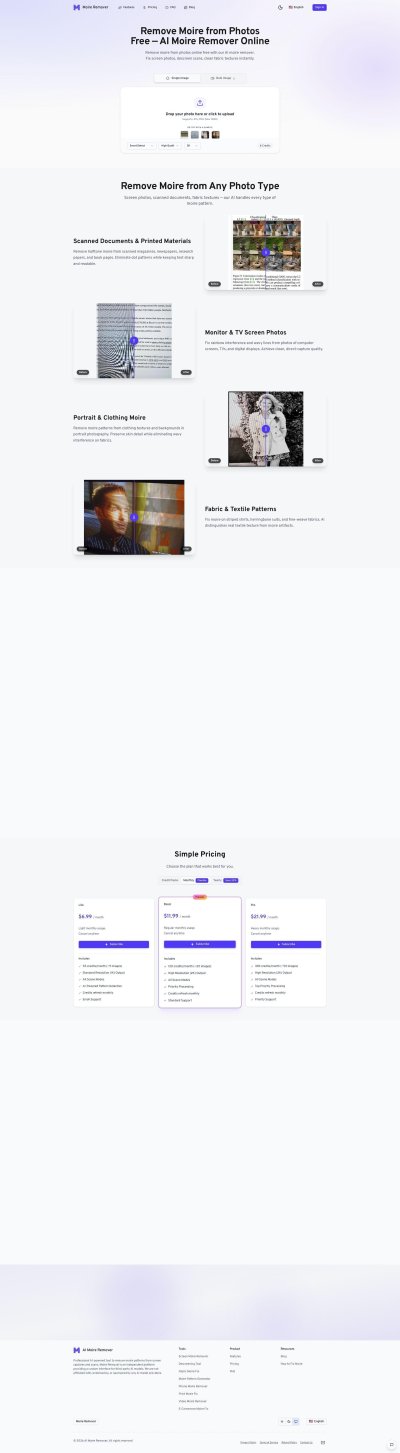 AI Moire Remover