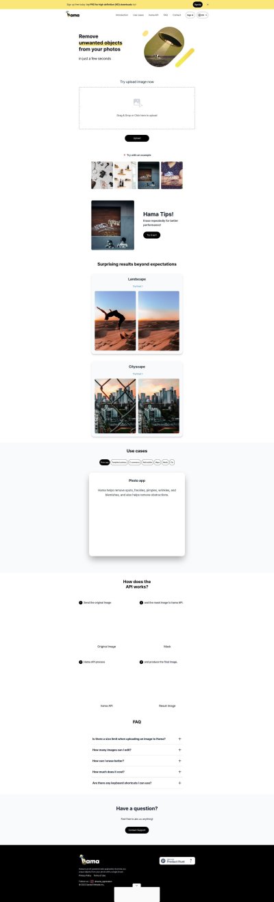 HAMA | AI Object remover, Image Eraser