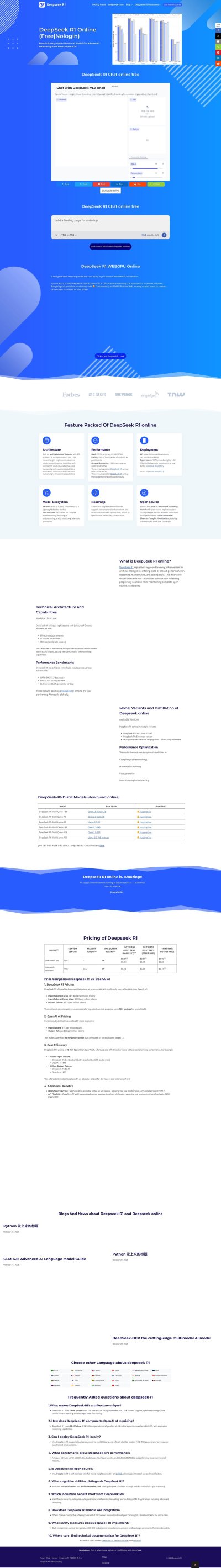 DeepSeek R1 Online