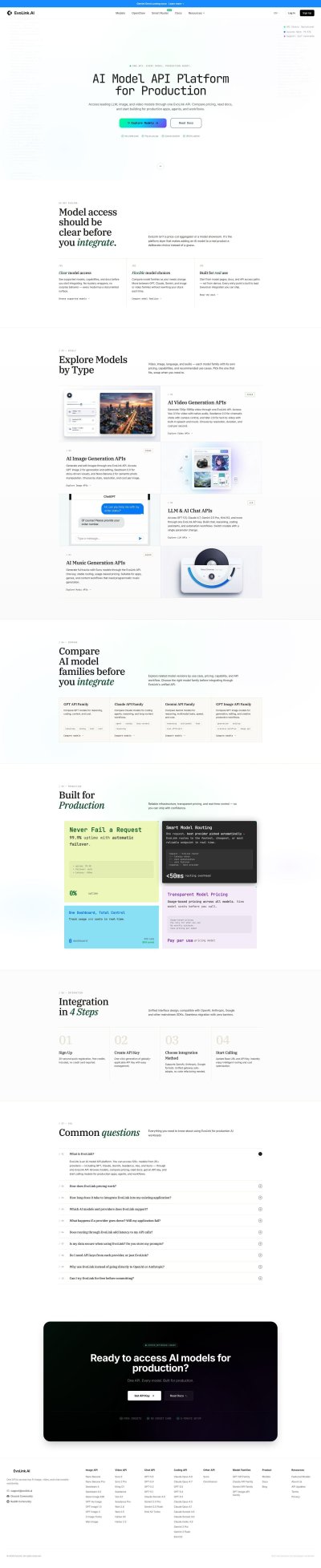 Evolink AI Model API