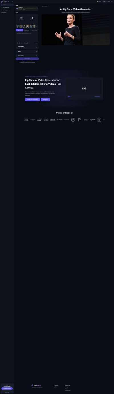 Lip Sync AI Video Generator