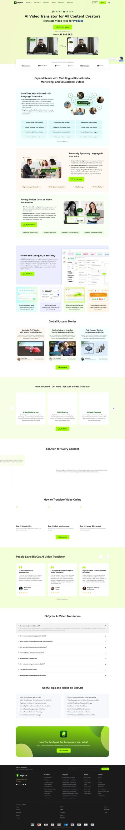 BlipCut AI Video Translator