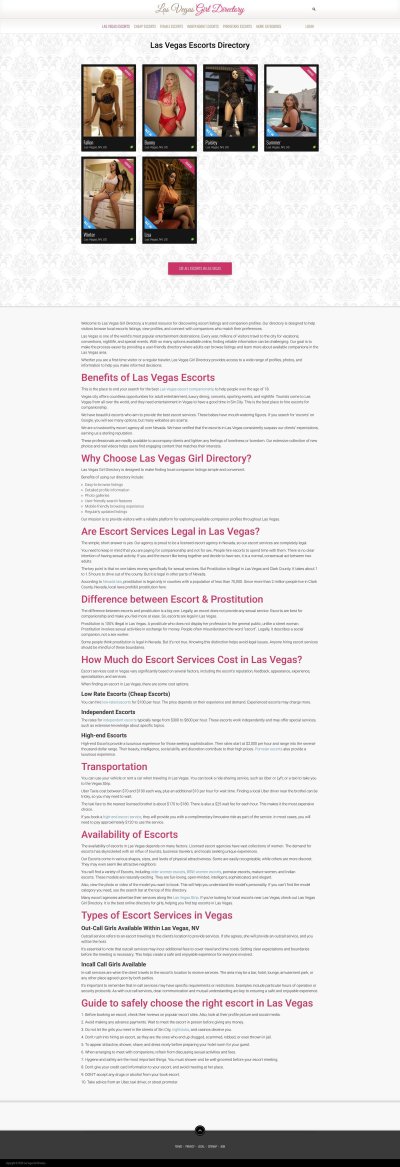 Las Vegas Girl Directory