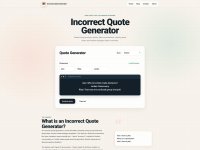 AI Incorrect Quote Generator